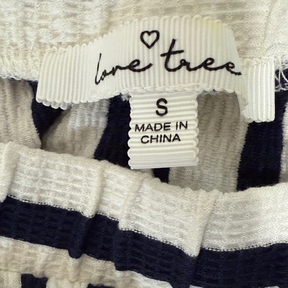 Love Tree Blue and White Striped Jumpsuit Size Small - Picture 5 of 6